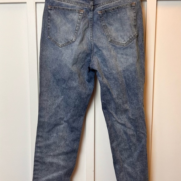 Cello Women's Juniors Size 7 Blue Straight Leg Distressed Raw Hem Ripped Jeans - Picture 11 of 12